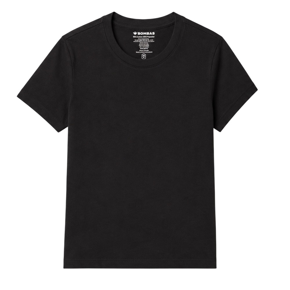 Bombas Bee Better Crewneck T-Shirt Womens Small Black Short Sleeve Cotton Blend - Picture 2 of 5